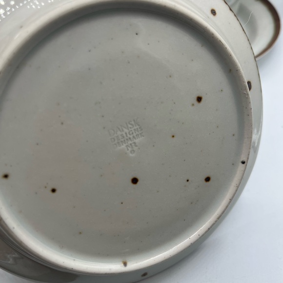 Vtg Dansk 4 Sets Mugs Cups Saucers Sandstone Brown Band NIELS REFSGAARD Denmark - Picture 5 of 9